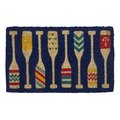 Entryways Basics Entryways Basics 2257S 18 x 30 in. Paddles Handwoven Coconut Fiber Doormat; Blue & Red & Yellow 2257S